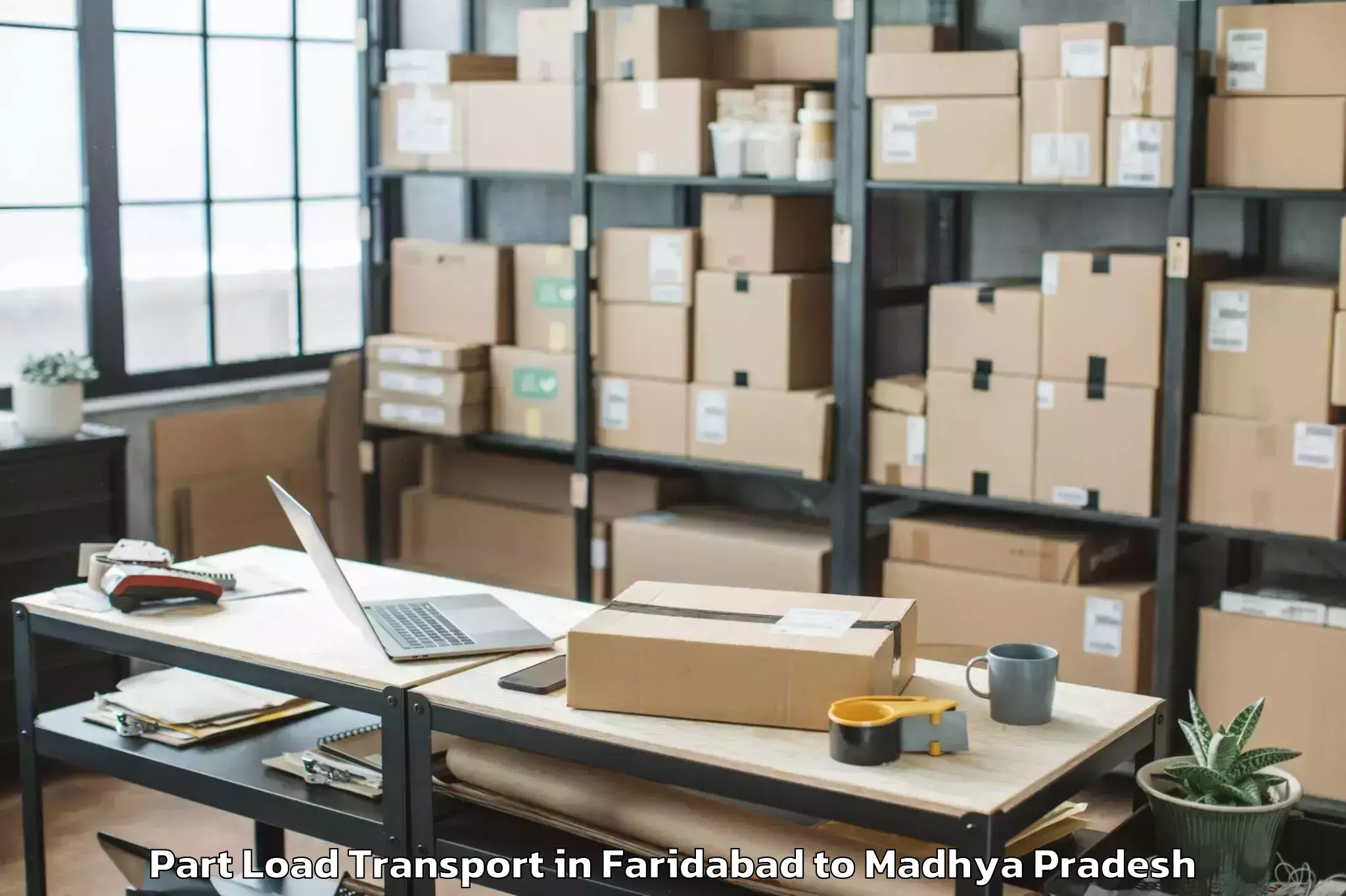 Faridabad to Pachmarhi Part Load Transport Booking